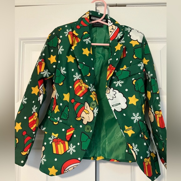 Suitmeister Santa Elves Green Christmas Suit (Pants and Jacket only- no tie). - Picture 7 of 8